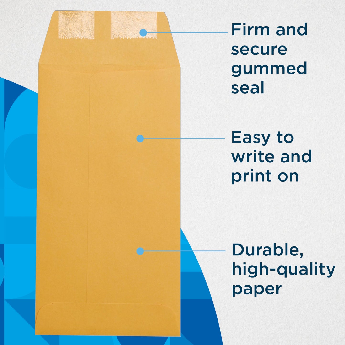 Guardian #7 Paper Coin Envelopes - Made in America with Gummed Flaps, Pack of 500 Blank Cash Envelopes for Coins, Receipts, Seeds, Small Parts Storage, and More, 3 ½ x 6 ½ Inches, Brown