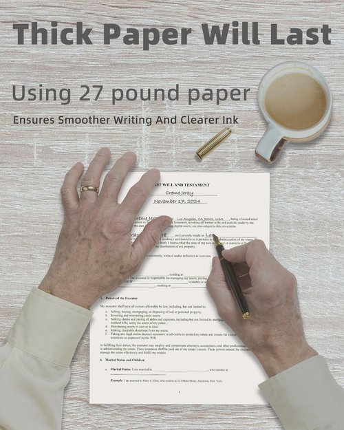 TillBio 2025 Last Will and Testament Kit (3-Pack) – DIY Estate Planning Forms, Lawyer-Prepared Templates with Instructions & Security Envelopes – Valid in All 50 States