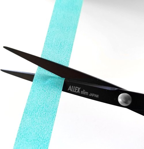 ALLEX Small Black Scissors - 5.5" All-Purpose Slim Design | Japanese Stainless Steel Blade