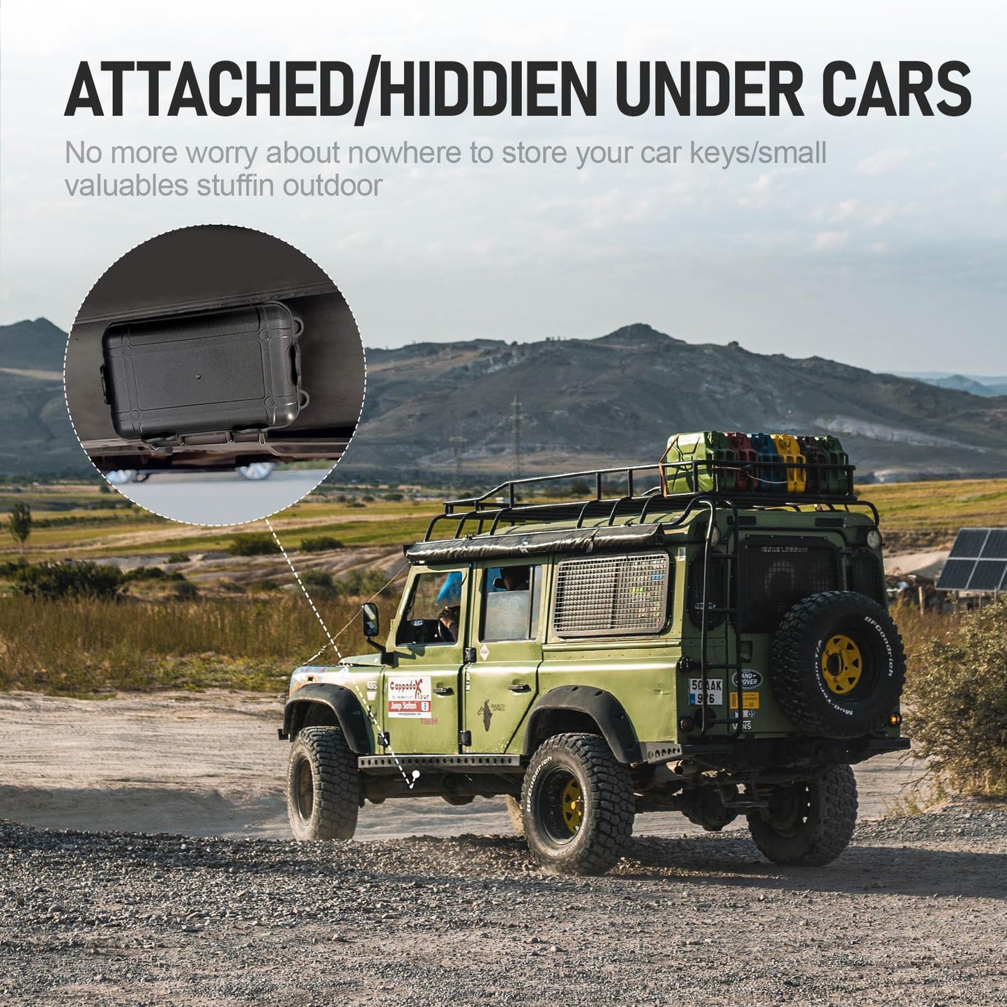 (Upgraded)2PCS Magnetic Key Holder Under car,Hide A Key Under Car,Magnetic Key Box,Waterproof IPX7 Hider Outdoor