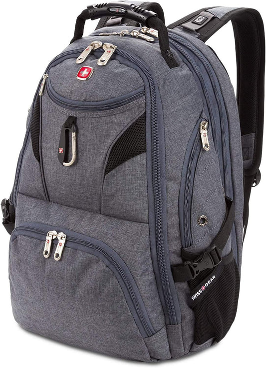 SwissGear 5977 Laptop Backpack - TSA Friendly Design for 17-Inch Laptops | Perfect for Travel & School - Grey