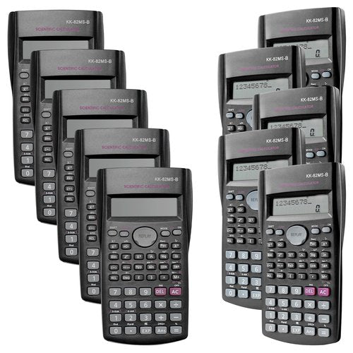 10 Pieces Scientific Calculator, 2 Line Engineering Calculator Function Calculator Math Calculator, Fraction Calculator, College Calculator for Student and Teacher