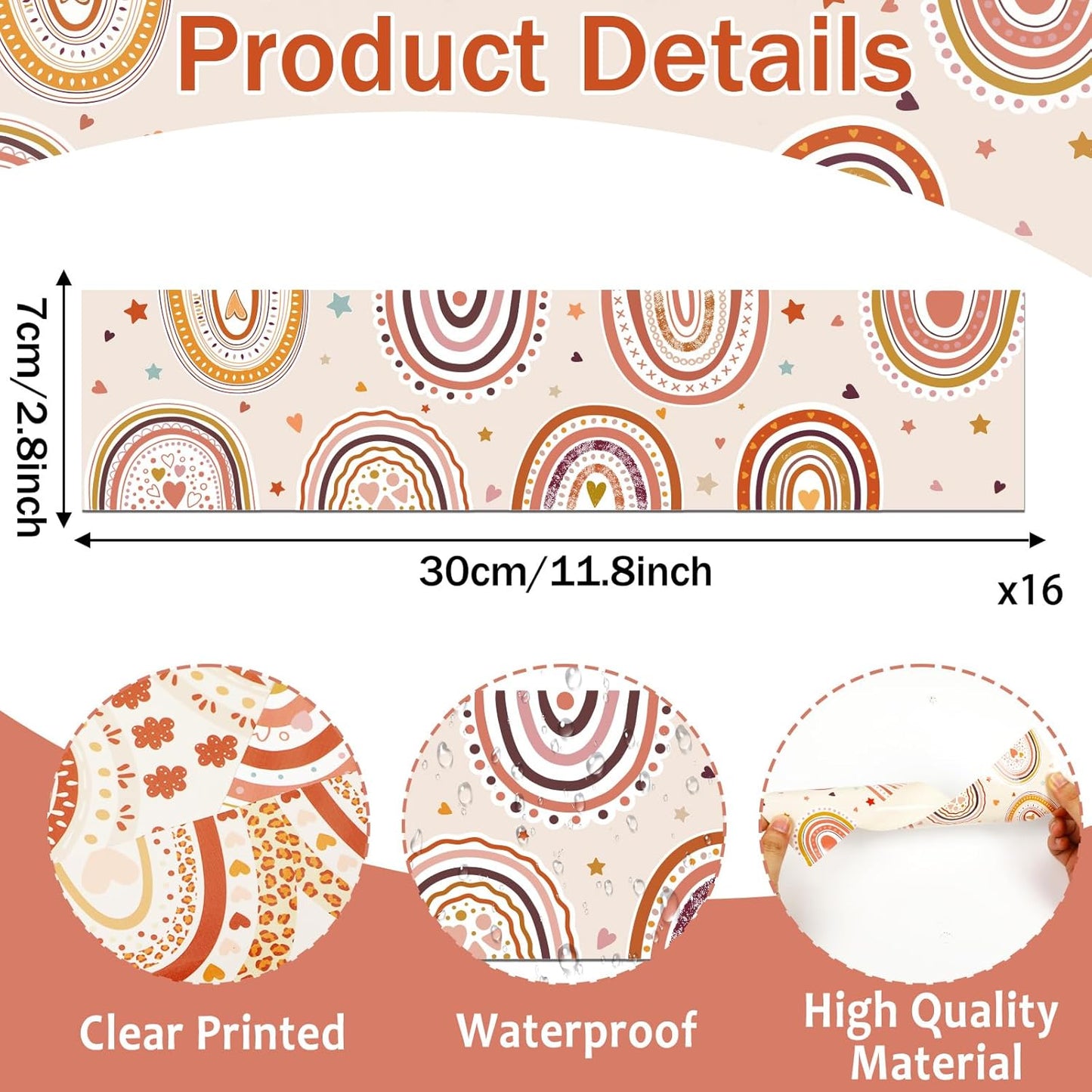 Boho Rainbow | Welcome Bulletin Board Decoration Set - Perfect for School & Classroom Use