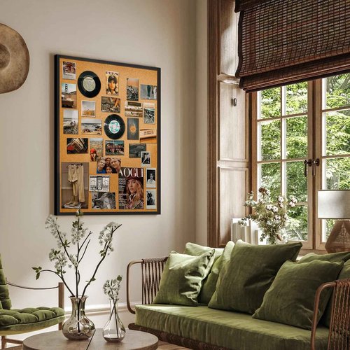 Miratino Large Bulletin Board, 36 "x 24" Cork Boards for Walls with Black Frame, Pin Display Board Vision Board for Home School Office Decor…