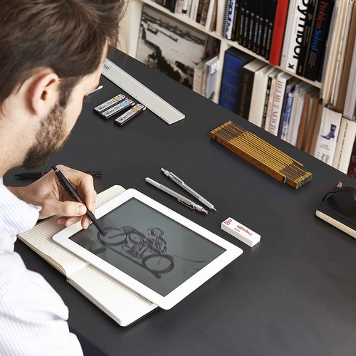 rOtring 800+ Mechanical Pencil and Touchscreen Stylus 0.5 mm Black