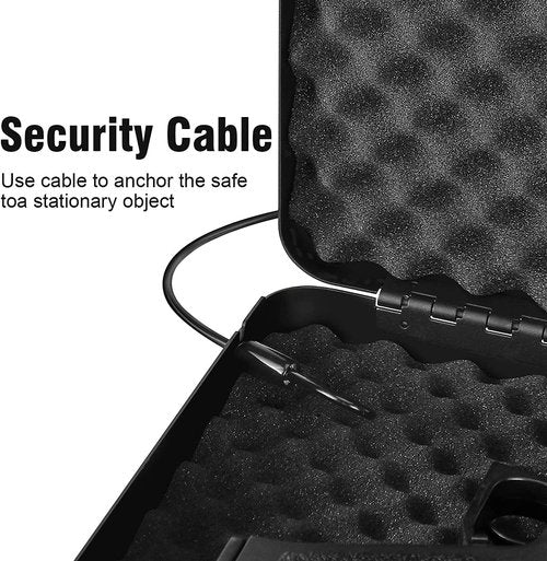 LANGGER V Gun Safe - Quick Access Handgun Lock Box for Home, Car & Travel | Secure Firearm Storage