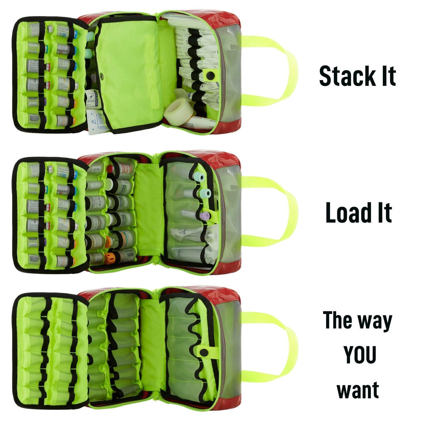 Statpacks G3 Remedy Kit Red, Compact Quick Access Organization, Color-Coded Identification, Accessory EMS Bag for EMS, Police, Firefighters and Athletic Trainers