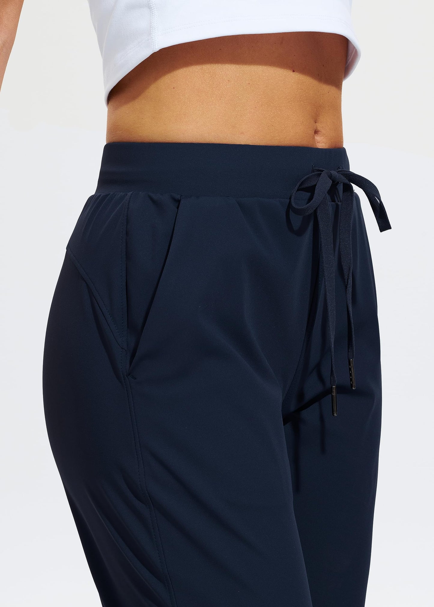Libin Women's Joggers Pants Athletic Sweatpants with Pockets Running Tapered Casual Dance Pants for Workout,Lounge, Navy XL
