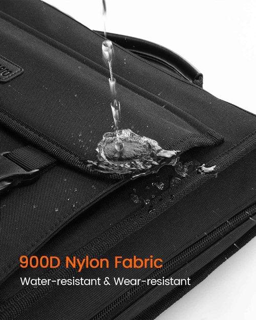 Banero 3" D-Ring Zipper Binder with 700+ Sheets Capacity, 3-Ring Zip Up Binder with Shoulder Strap for School, College, Office, Compatible with 13" MacBook & 12.9" Tablet (Black)