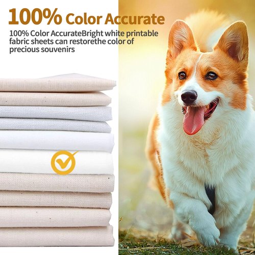Yncotte 10Pcs Canvas Printer Paper for Inkjet Printers, 8.5x11" Bright White 280gsm Printable Fabric Sheets, Tear-Resistant - Compatible with Photo, Art, Sketch Printing