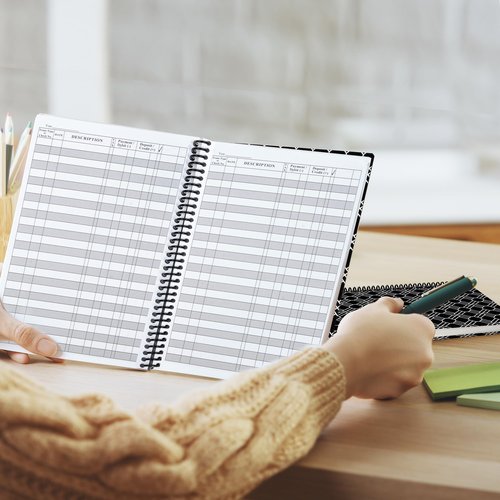 The Superior Register's Premium Check Book Register & Debit Card Ledger Notebook - Checking Account Register, Business Ledger, Cash Log & Expense Tracker - Standard Edition - 1 Pc, Black