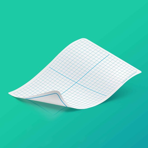Flipside Products 9" x 12" Two-Sided Magnetic XY Axis Dry Erase Learning Mat, Education Learning, Graph, Economical - 48 Pack
