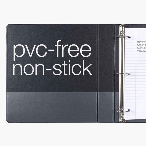 Oxford Ring Binders, 1.5" Round Ring Binders, View Binder, Covers on 3 Sides, XtraLife Hinge, Non-Stick, PVC-Free, Black, 350 Sheet Capacity (1002548) (Pack of 12)