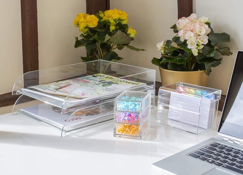 OSCO-Inch Acrylic Index Box, Clear(Medium)