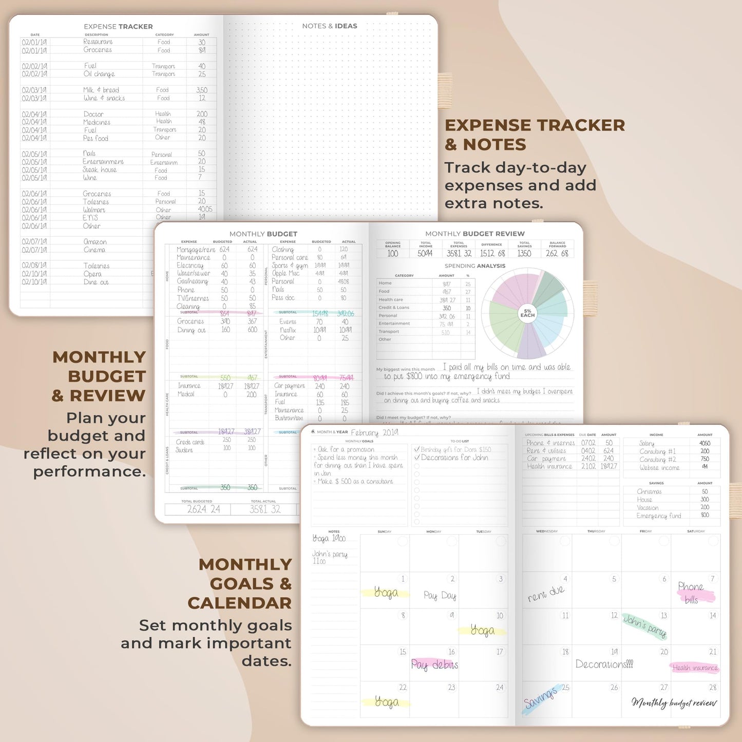 Clever Fox Budget Planner Pro - Financial Organizer + Cash Envelope Budget System. Monthly Finance Journal, Expense Tracker & Personal Account Book. Undated - Start Anytime. (7''x10'') – Rose Gold