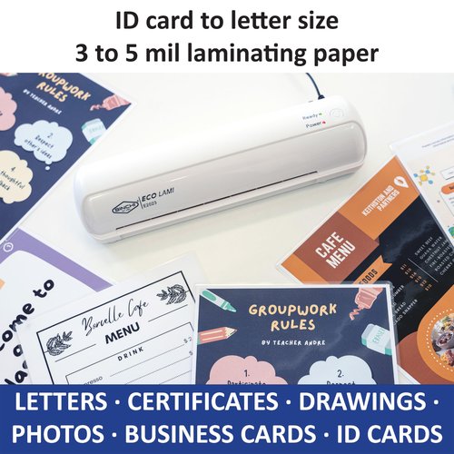 SINCHI 9-Inch Thermal Laminator, 3–5 Mil, 3-Min Warm-Up, Compact Lamination Machine with 10 Pouches, Jam Release Lever, Auto Shut-Off, One-Touch Operation for Home, Office, School