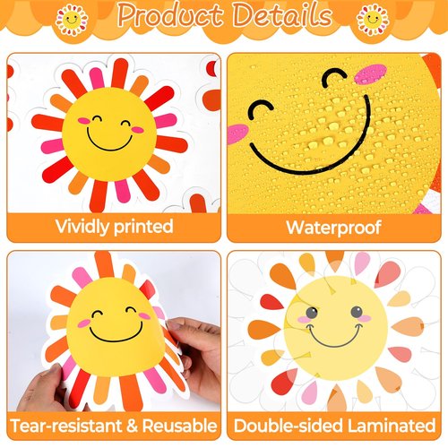 Sun Bulletin Board Set Sunshine Bulletin Board Decorations Be The Sunshine Paper Cutouts Classroom Decorations for Summer Back to School Office Home Chalkboard Decor Wall Door