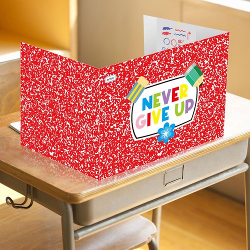 Cinrobiye 24 Pcs Inspirational Privacy Folders Standard for Students Cardboard Shields Test Privacy Boards Motivational Words Desk Dividers Shield for Classroom School Study Supplies (Colorful)