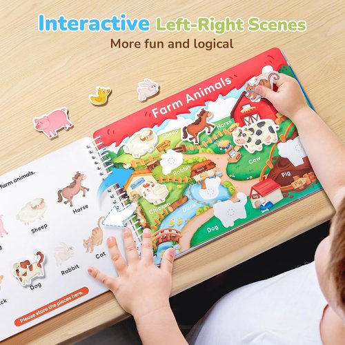 JoyCat Preschool Busy Book - Educational Learning Activities for Toddlers 3-5 | Sensory Toys & Autism Support
