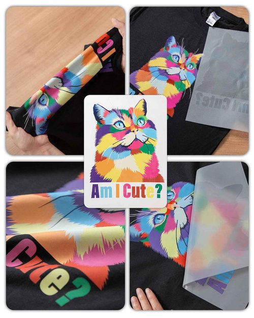 Yitentek A3 DTF Transfer Film, 11.7" x 16.5" Double Sided Matte PreTreat PET Heat Transfer Paper Sheets for DTF Inkjet Printer, DTF Paper Direct Print on T-Shirts Textile, Hot & Cold Peel, 120 Sheets
