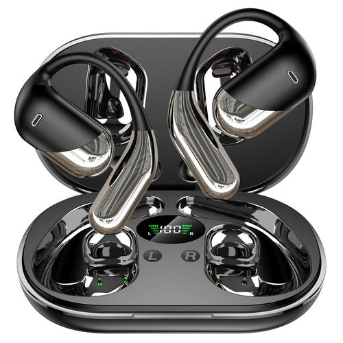 AI Translation Earbuds Real Time, 3-in-1 Translator Earbuds 144 Languages & Accents, Audifonos Traductores Inglés Español,Open Ear Wireless Headphones with Charging Case fit iOS & Android Black