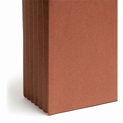 Smead End Tab Wallet, 5-1/4" Expansion, Flap and Cord Closure, Letter Size, Redrope, 10 per Box (71144)