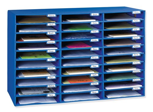 Pacon Classroom Keepers 30-Slot Mailbox, Blue (001318)