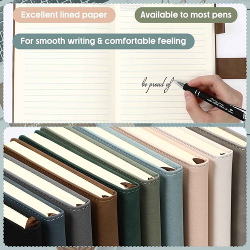 Roowest 10 Pcs Employees Appreciation Gifts Motivational A5 Leather Journal Notepad for Coworker Dsp Week Medical Assistant Leadership Teacher Thank You Gift(Morandi Colors,Inspirational)