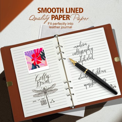 Purture A5 Paper, Planner Inserts for A5 Binder, Lined Paper Refill for Binder Planner Notebook Journal, 140 Sheets/280 Pages