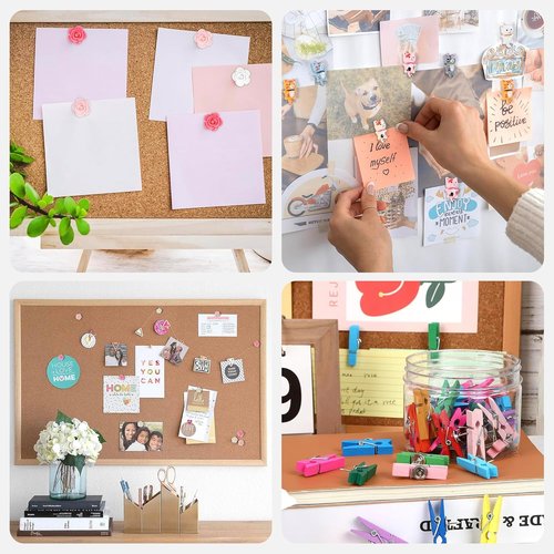 Skiennix 72-Piece Decorative Push Pins - Cute Cat, Flower & Heart Designs for Bulletin Boards | Office & Home Décor