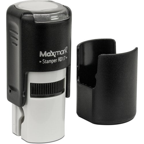 MaxMark Round Self Inking Emoji Stamp - Check - Green Ink