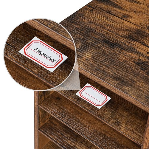 HOOBRO Literature Organizer, 27 Compartments Wooden Mail Organizer, Countertop Literature Sorter with Adjustable Shelves for Home, Office, School, Student Mailbox for Classroom, Rustic Brown FG27WF01