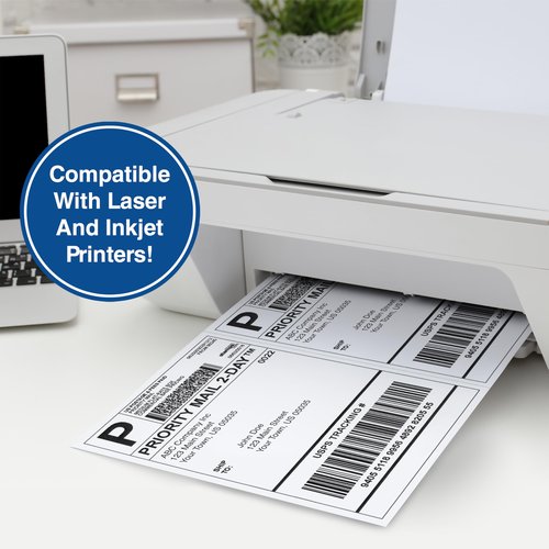PrintWorks Professional Half Sheet Perforated Paper 8.5” x 11” - Perfect For W-2, 1099, & Statement Use - Made in the USA - 2500 Sheets - 20 lb - A5 Paper - Printer Compatible - White (04116C)