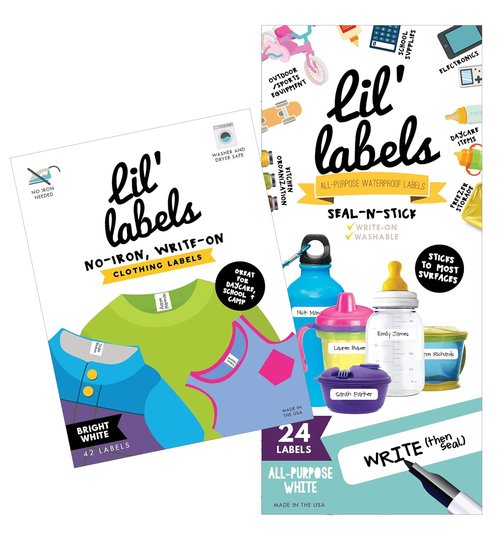 Daycare Value Pack - Waterproof All-Purpose Clothing Labels (White) for Easy Organization