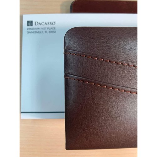 Dacasso Chocolate Brown Leather Letter Holder