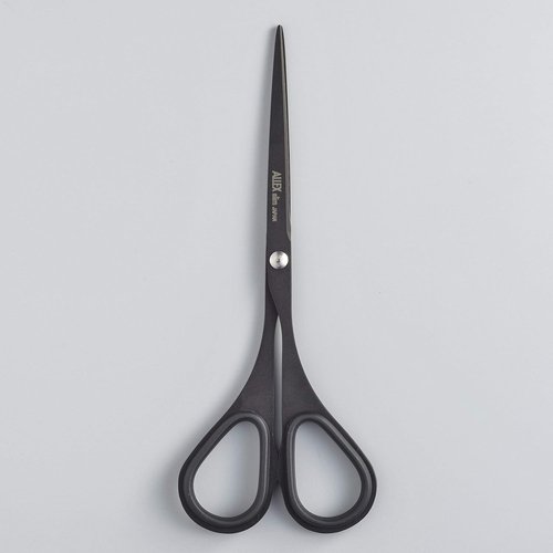 ALLEX Small Black Scissors - 5.5" All-Purpose Slim Design | Japanese Stainless Steel Blade