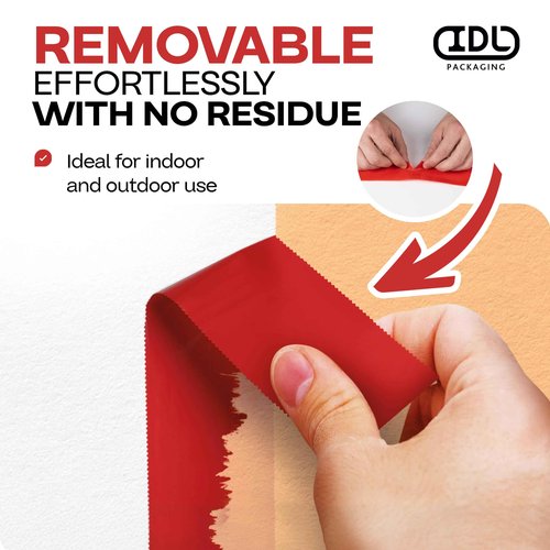IDL Packaging 2" x 60 Yards Red Stucco Tape, 6 Rolls, Heavy-Duty - 60 Days Long-Lasting Bond - Removes with No Trace - UV Resistant, Waterproof - Great for Masking Jobs, Stucco, or Plastering