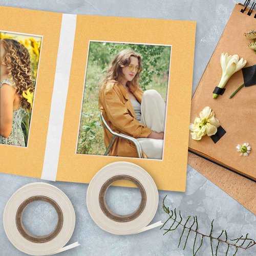 Lineco Self-Stick Linen Hinging Tape, Attaching Mats to Backboard, Hinge Heavy Artwork, Neutral pH Acrylic Adhesive. Acid-Free White Cloth, 1.25" x 150', Pack of 2