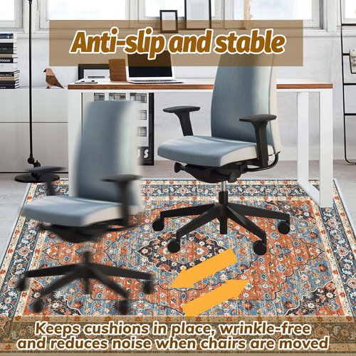 Office Chair Mat for Hardwood Floor, 48"x60" Desk Chair Rug for Carpet, Anti-Slip Desk Chair Mat for Rolling Computer Chair, Floor Mat for Office Cleaned Easily