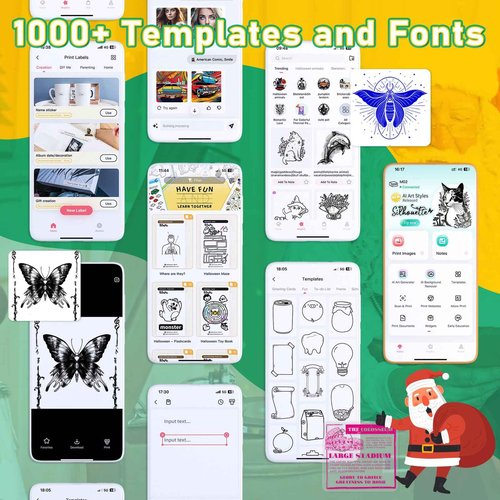 Phomemo Sticker Printer- Mini Sticker Printer Maker Machine, Mini Pocket Printers Instant Print for DIY Creation, Study Notes, Photos, Gifts, Portable Thermal Printers for Kids/Students/Teacher