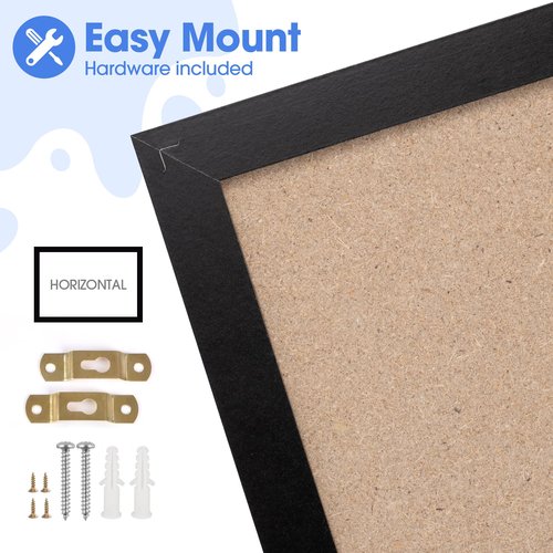 Board2by Monthly Chalkboard Calendar & Cork Board for Wall, 24"x36" Magnetic Chalk Calendar Board Combo Board, Large Wall Mounted Combination Board Blackboard for Office, Kitchen, School, Home, Black