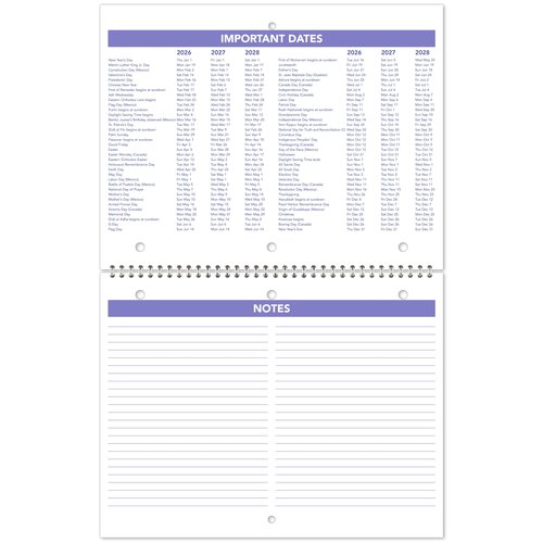 AT-A-GLANCE 2026 Wall Calendar, 8.5" x 11", Small, Unruled Blocks, Monthly (PM1702826)