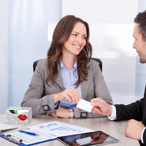 2 Pcs Funny Bling Business Card Holder for Women Valentines Day Business Card Holder Red Lip Rhinestones Acrylic Card Holder Business Card Organizer Desk Business Name Card Holder Stand for Women