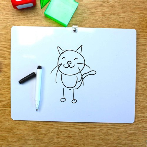 Flipside Products 9" x 12" Two Sided Dry Erase Red & Blue Ruled with attached marker, Learn To Write, Lined For Writing Practice, Pack of 12
