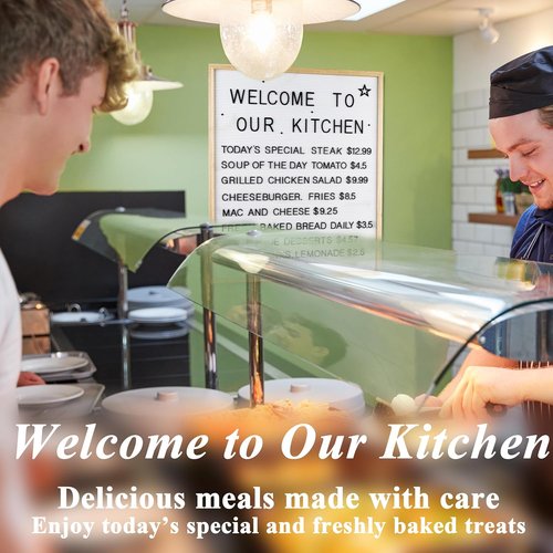 Regine Switzerland 24 x 30 Inch White Framed Menu Letter Board - Premium Felt Display for Restaurants & Cafés
