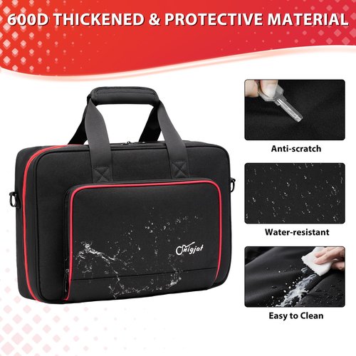 SNIGJAT MIDI Keyboard Case for AKAI MPK MINI MK3, Carrying Case for Arturia MiniLab 3 with 14“ Laptop Compartment, Soft Padded MIDI Controller Keyboard Bag with Handle & Shoulder Strap