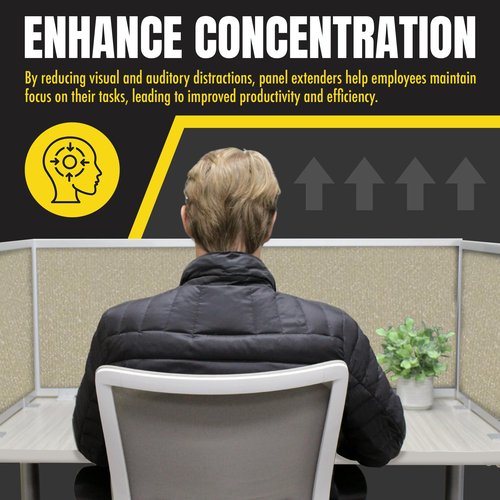 Obex Acoustic Mounted Screen Privacy Panel Table Top Separator, Sound Blocking Desk Divider, 18" X 72", Natural