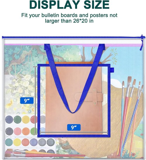 AKAYOK Large Art Portfolio Bag - 25" x 19" Waterproof Storage for Posters, Scrapbooks & Keepsakes