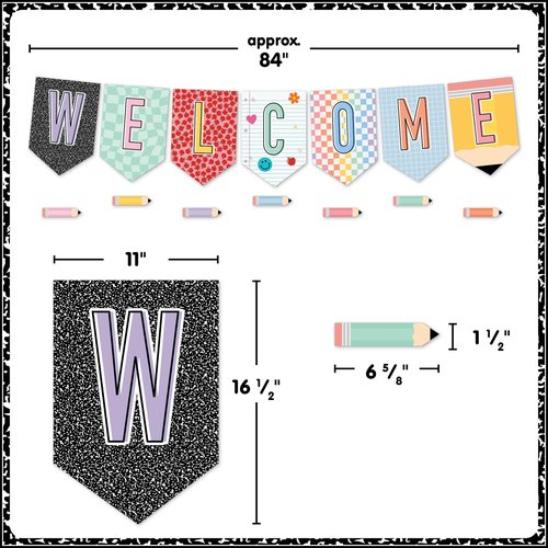 Teacher Created Resources Cool for School Pennants Welcome Bulletin Board (TCR9301)