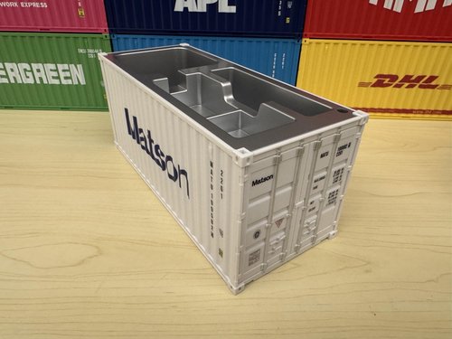Yixoo Desk Organizer, Pen Pencil Holder, Business Name Cards Holder, Shipping Container Model Storage Box, Secret Storage Box with Multiple Compartments Office Supplies Multi-function (Matson)